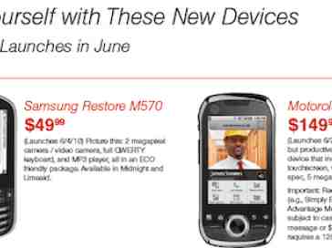 Samsung Restore and Motorola i1 coming to Sprint in June