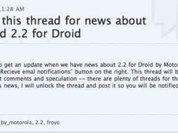 Motorola Droid users can receive notification when Froyo is ready