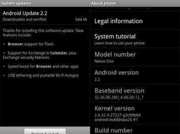 Android 2.2 FRF83 available for Nexus One, rolling out OTA to some