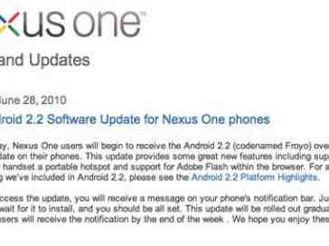 Google makes Android 2.2 official for Nexus One, rolling out now