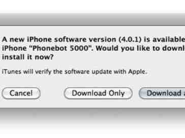 iOS 4.0.1 released by Apple, contains new formula for signal strength [UPDATED]