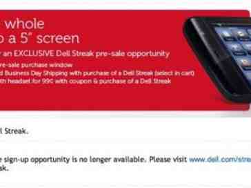 Dell Streak could go on sale as early as tomorrow [UPDATED]