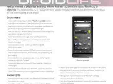 Rumor: Verizon making FRG22 Android 2.2 for DROID official
