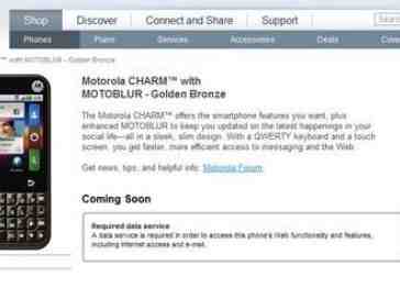Motorola CHARM appears on T-Mobile's website