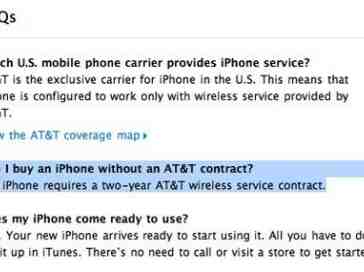 Apple no longer selling contract-free iPhone 4 online