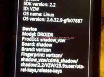 DROID X gets leaked version of Android 2.2