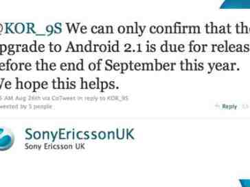 XPERIA X10 line of phones getting Android 2.1 in September