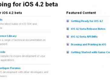 iOS 4.2 beta released to devs, includes AirPrint for all iOS devices