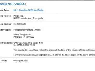 New Palm phones certified as more webOS 2.0 screenshots leak