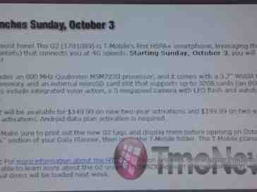 Some T-Mobile G2s arrive early as Radio Shack preps for Oct. 3 launch