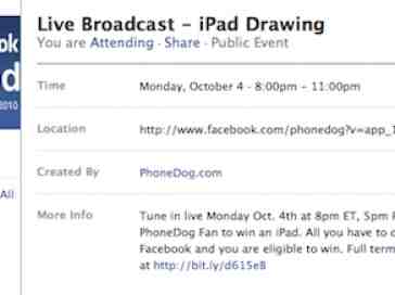 RSVP to PhoneDog's iPad giveaway event!