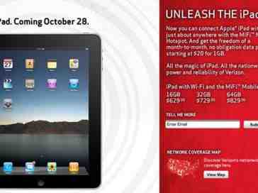 iPad coming to Verizon and AT&T stores on October 28th [UPDATED]