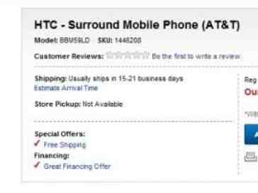 Best Buy starts pre-orders for HTC Surround, Omnia 7 on T-Mobile UK