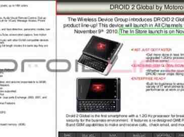 DROID 2 Global launch now set to kick off on November 29th?