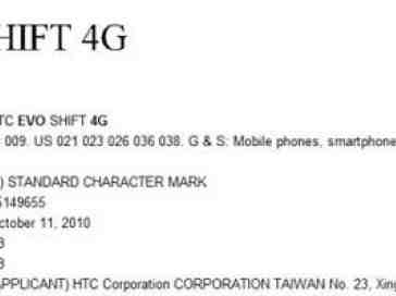  HTC EVO Shift 4G gets trademarked by HTC