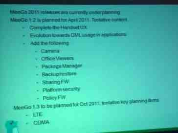 MeeGo 1.1 shown off on video, OS roadmap shows no CDMA support until Oct. 2011