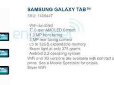 WiFi-only Galaxy Tab priced at $499.99, then delayed by Samsung 