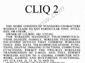CLIQ 2 spotted at the USPTO on its way to T-Mobile