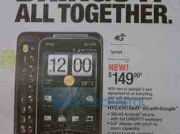 HTC EVO Shift 4G leaks once again, price and release date included [UPDATED]