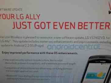 LG Ally's Android 2.2 update inching closer to reality