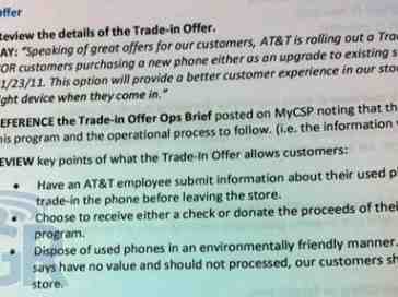 AT&T to introduce new handset trade-in program this Sunday?