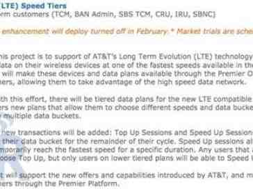 AT&T may offer speed and data-based tiers for its LTE network