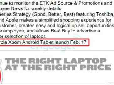 Motorola XOOM arriving at your local Best Buy on February 17th, says leaked image [UPDATED]