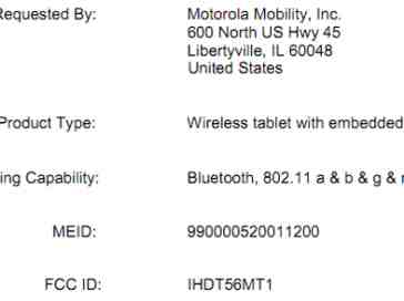 New Motorola XOOM models appear: WiFi-only in FCC, silver version in Dubai