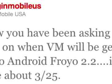 Virgin Mobile Intercept set to get Android 2.2 