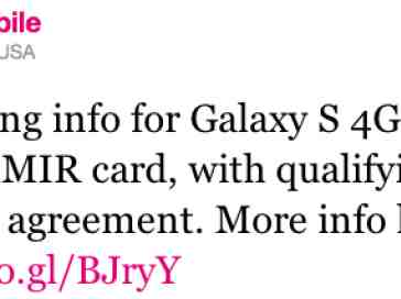 T-Mobile announces updated Galaxy S 4G pricing