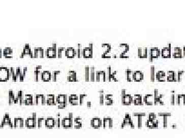 HTC Aria Android 2.2 upgrade arriving tomorrow, Feb. 25th