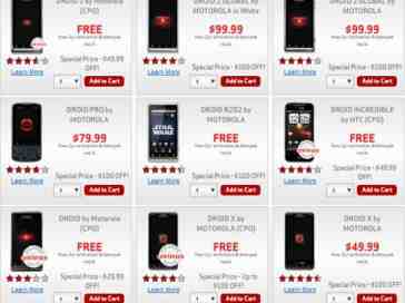 Verizon offering up to $100 discount on any DROID in its lineup