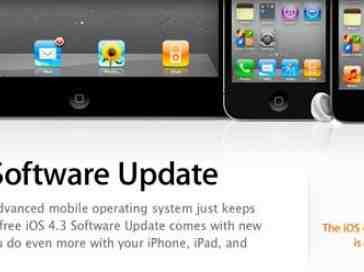 iOS 4.3 rolling out to iPads and iPhone 4s on March 11th