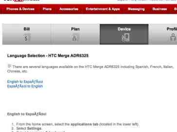 HTC Merge, Samsung Gem spotted on Verizon's website before they're announced