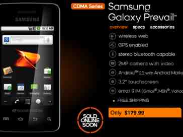 Samsung Galaxy Prevail goes live on Boost Mobile website [UPDATED]