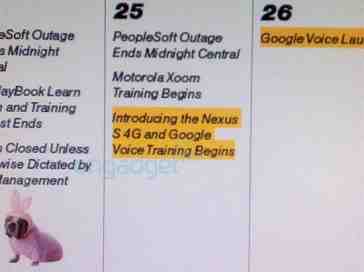Sprint training for Motorola XOOM, Nexus S 4G kicking off April 25th, Google Voice integration launching on the 26th?