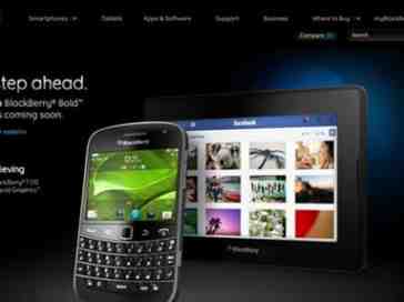 BlackBerry Bold Touch prematurely outed on RIM's website