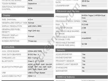 Motorola DROID X2 official spec sheet exposed