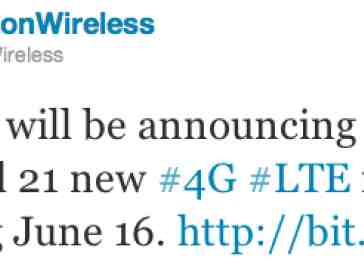 Verizon announces new 4G LTE markets going live on June 16th [UPDATED]