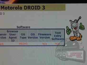 Motorola DROID 3 appears in Verizon's systems with Froyo in tow?