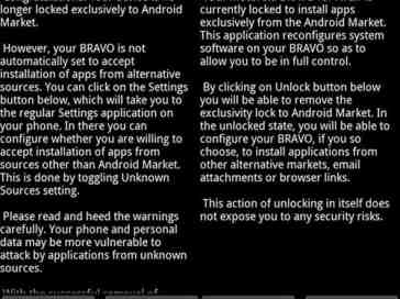 Motorola Bravo gains sideloading thanks to an official Android Market app