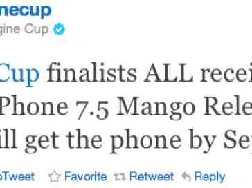 Microsoft inadvertently outs a September arrival for Windows Phone Mango?