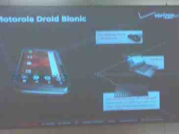Leaked Verizon DROID Bionic slide shows off docking accessories
