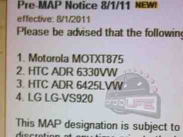 Motorola DROID Bionic, HTC Vigor, and more appear on new Verizon MAP list
