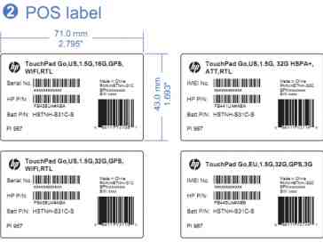 HP's 7-inch TouchPad Go tablet passes through the FCC