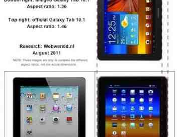 Apple used inaccurate images of the Samsung Galaxy Tab 10.1 in European suit?