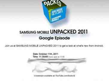 Samsung and Google teaming up for October 11th Unpacked event, Ice Cream Sandwich may be on the menu