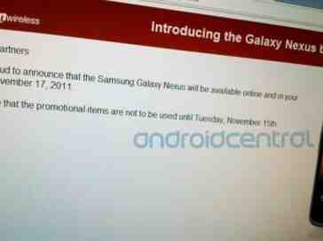 Leaked Verizon document suggests Galaxy Nexus launch on November 17th