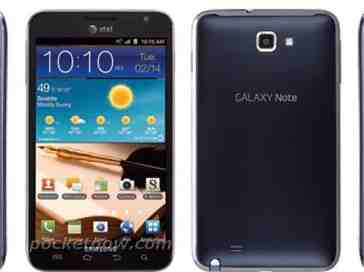 AT&T Samsung Galaxy Note turns up again in leaked set of press images