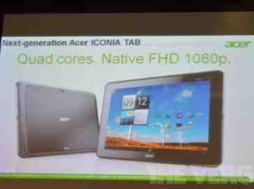Acer shows new Iconia Tab with quad-core processor, 1080p display [UPDATED]